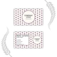 Print small ellipse shape business card. vector