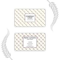 Print White Color Business Card Template. vector
