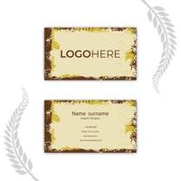 Abstract watercolor business card template. vector
