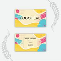 Print elegant and Colorful business card. vector