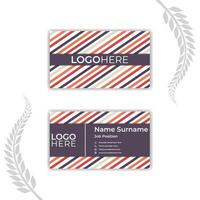 simple step business card template. vector