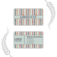 Business card template with abstract shape. vector