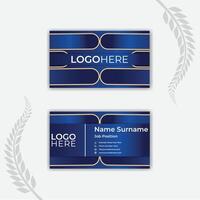 Print Elegant dark business card template design. vector