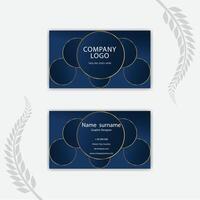 Print Business card template with abstract shapes. vector
