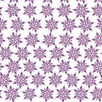 Print a Purple Snowflake Winter Decoration pattern. vector