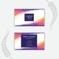 Print color business card template. vector