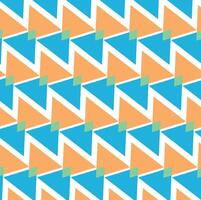 Print a triangle pattern in orange and blue colors. vector