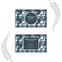 Print Abstract classic business card template. vector