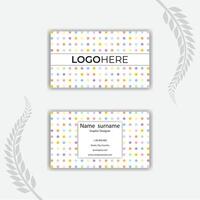Print business card with colorful dots. vector