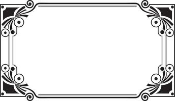 Decorative vintage frames and borders in the corners, showcasing intricate designs and elegant detailing for a classic look. vector
