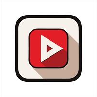 a flat icon of a play button vector