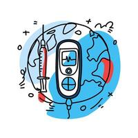 Mark Diabetes Day with a compelling flat illustration emphasizing the importance of taking control of your diabetes care vector