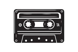 An old cassette player icon on a white background vector