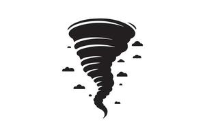 Tornado icon illustration on white background vector