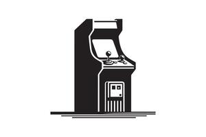 An arcade machine with a joystick and a drink vector