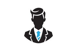 A man in a suit and tie icon vector