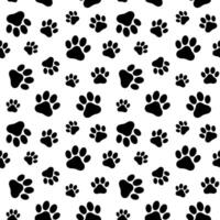 animal pattern - Cat paw seamless pattern - dog paw print wallpaper background vector