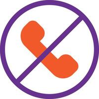 No Call Phone Block vector