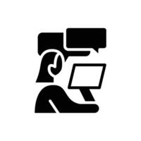 communication between worker solid icon design good for web or mobile app vector