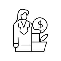 business profit outline icon design good for web or mobile app vector