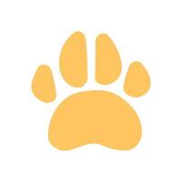 Paw Print Of Large Dog Footprint Of Large Puppy vector