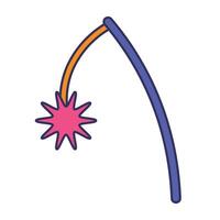Cat Toy Ball On String And Stick Accessory vector