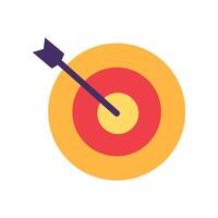 Target with an Arrow Icon Business Element vector