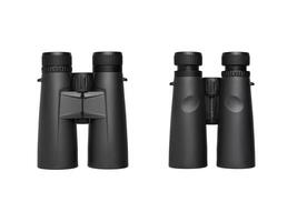 Modern binoculars. An optical instrument for observation at long distances. Isolate on a white back. photo