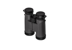Modern binoculars isolate on a white back. Long-distance observation device. photo