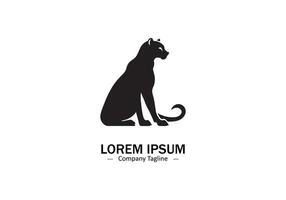 Minimal abstract logo of Leopard or cheetah icon design on white background vector