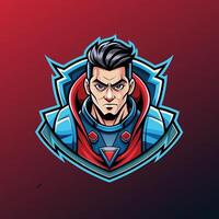 Man mascot logo icon design astronaut shape vector