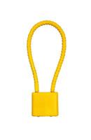 Locks and keys used to safely secure a firearm from being used. Weapon cable lock. photo