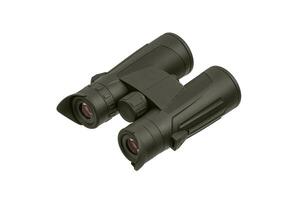 Modern binoculars isolate on white back. Surveillance device. Device for viewing at a distance. photo