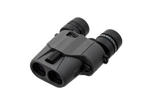 Modern binoculars. An optical instrument for observation at long distances. Isolate on a white back. photo