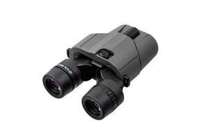 Modern binoculars. An optical instrument for observation at long distances. Isolate on a white back. photo