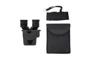 Modern binoculars. An optical instrument for observation at long distances. Isolate on a white back. photo