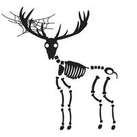 Decayed Ancient Deer Dried Skeleton Bones vector