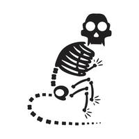 Decayed Little Mouse Dried Skeleton Bones vector