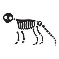 Decayed Curious Fox Dried Skeleton Bones vector