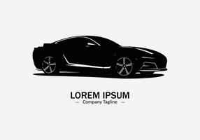 Minimal abstract logo of car icon design on white background vector