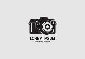 Minimal abstract logo of digital camera icon design on white background vector