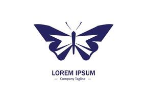Minimal abstract logo of butterfly icon design vector