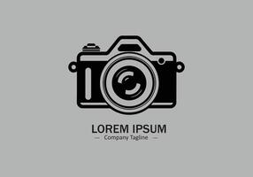 Minimal abstract logo of camera icon design on white background vector