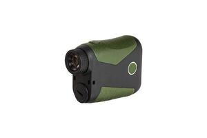A small modern optical rangefinder. An electronic device for measuring distance. Isolate on a white back photo