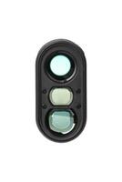 A small modern optical rangefinder. An electronic device for measuring distance. Isolate on a white back photo