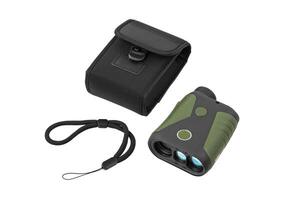 A small modern optical rangefinder. An electronic device for measuring distance. Isolate on a white back photo