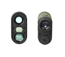 A small modern optical rangefinder. An electronic device for measuring distance. Isolate on a white back photo