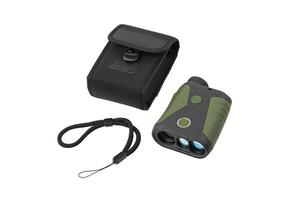 A small modern optical rangefinder. An electronic device for measuring distance. Isolate on a white back photo