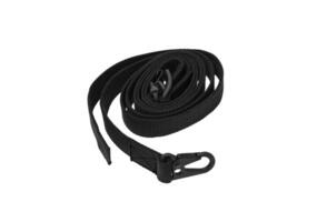 Shoulder strap for weapons with metal carabiners. Isolate on a white back photo