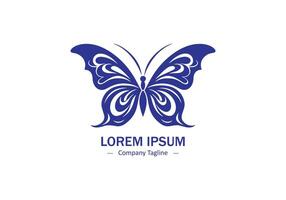 Minimal abstract logo of butterfly icon design on white background vector